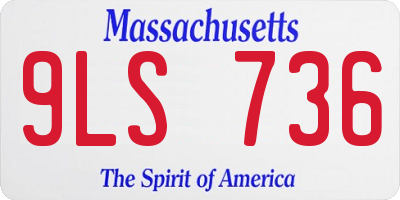 MA license plate 9LS736