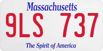 MA license plate 9LS737