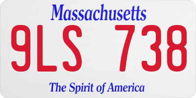 MA license plate 9LS738