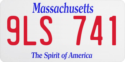 MA license plate 9LS741
