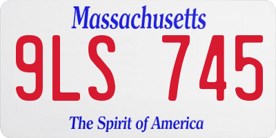 MA license plate 9LS745