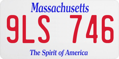 MA license plate 9LS746