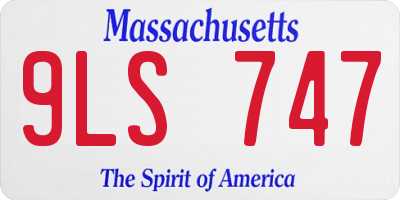 MA license plate 9LS747