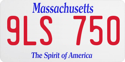 MA license plate 9LS750