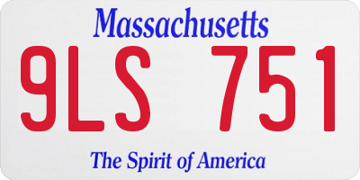 MA license plate 9LS751