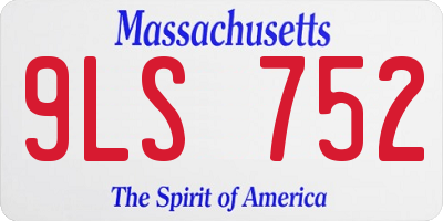 MA license plate 9LS752