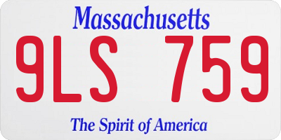 MA license plate 9LS759