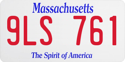 MA license plate 9LS761