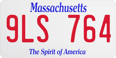 MA license plate 9LS764
