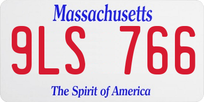 MA license plate 9LS766