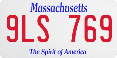 MA license plate 9LS769