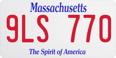 MA license plate 9LS770