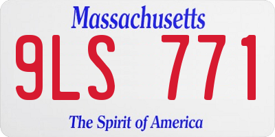 MA license plate 9LS771