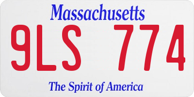 MA license plate 9LS774