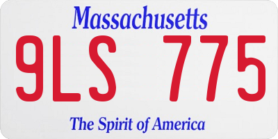MA license plate 9LS775