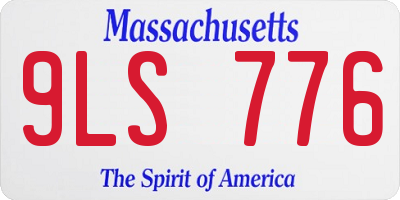 MA license plate 9LS776