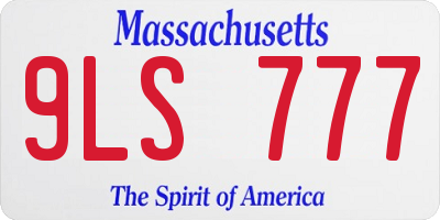MA license plate 9LS777
