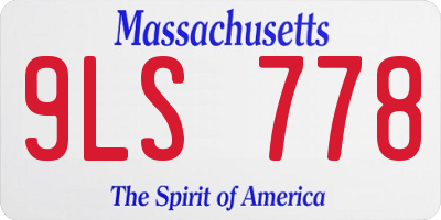 MA license plate 9LS778