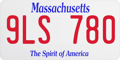 MA license plate 9LS780