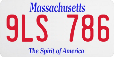 MA license plate 9LS786