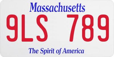 MA license plate 9LS789