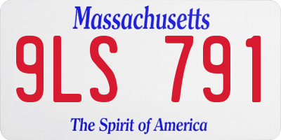 MA license plate 9LS791