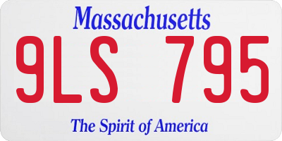 MA license plate 9LS795