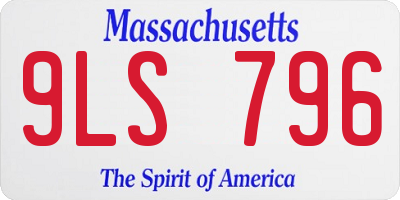 MA license plate 9LS796
