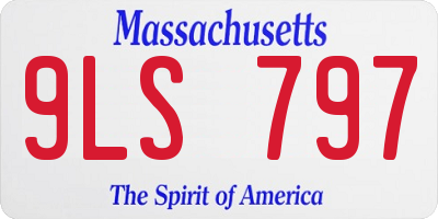 MA license plate 9LS797