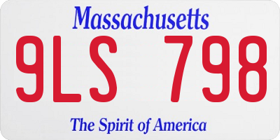 MA license plate 9LS798