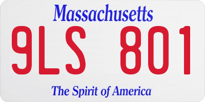 MA license plate 9LS801