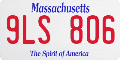 MA license plate 9LS806