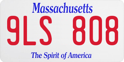 MA license plate 9LS808