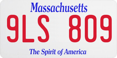 MA license plate 9LS809