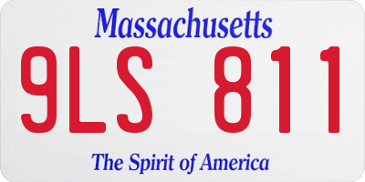 MA license plate 9LS811