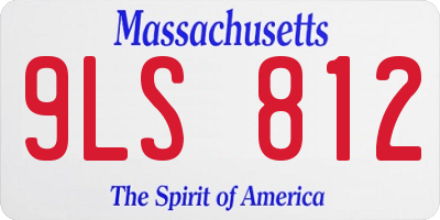 MA license plate 9LS812