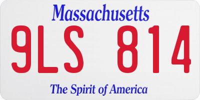 MA license plate 9LS814