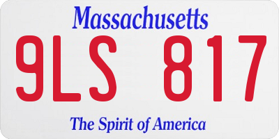 MA license plate 9LS817