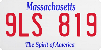 MA license plate 9LS819