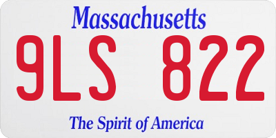 MA license plate 9LS822