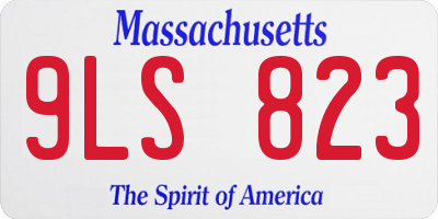 MA license plate 9LS823
