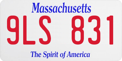 MA license plate 9LS831