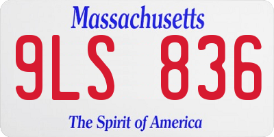 MA license plate 9LS836