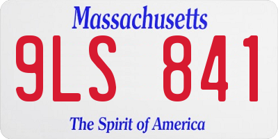 MA license plate 9LS841