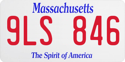 MA license plate 9LS846