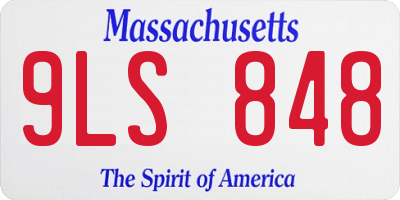 MA license plate 9LS848