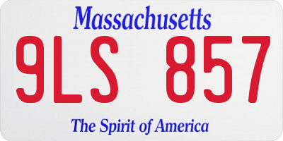MA license plate 9LS857
