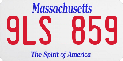 MA license plate 9LS859