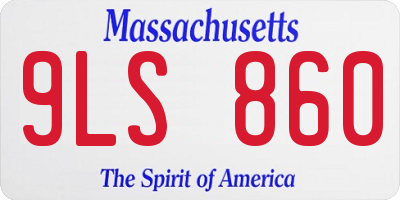 MA license plate 9LS860