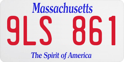 MA license plate 9LS861